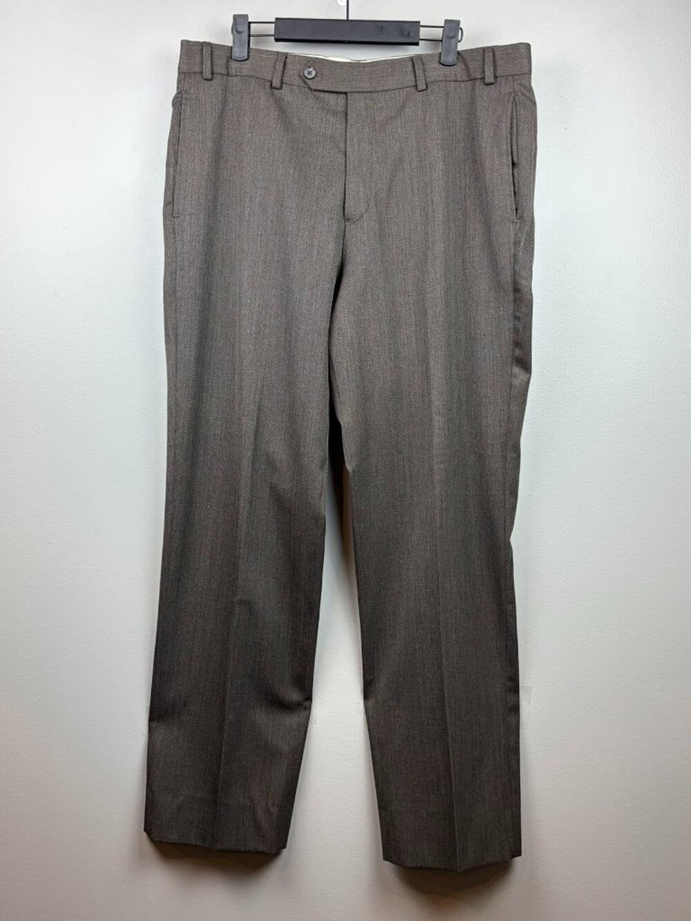 Brooks Brothers Madison Fit Flat Front Pants in Brown Size 36W x 30L 100% Wool